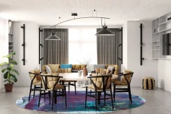 Round Rug - Tolosa (multi) 7 Round Rug - Tolosa (multi) -Viscose Rugs Shop multi35a .jpg 1