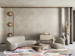 Round Rug - Monza (multi) -Viscose Rugs Shop multi39a .jpg 1