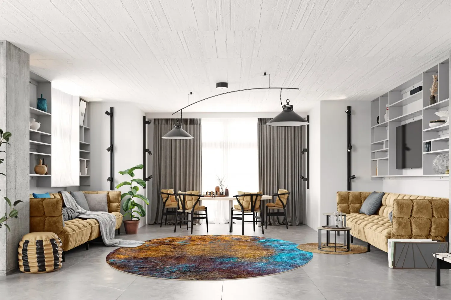 Round Rug - Loule (multi) 4 Round Rug - Loule (multi) - Image 2