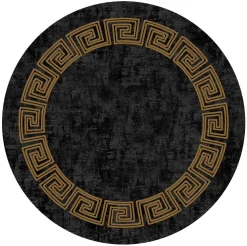 Round Rug - Myra (black/gold)