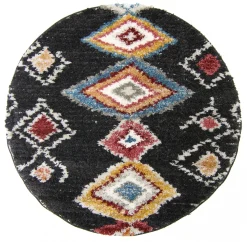 Round Rugs - Macchia (black/multi)