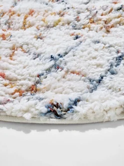 Round Rugs - Marini (multi) -Viscose Rugs Shop ozkaplan.odyssey.0a530b.cream marini multi ryamatta faux fur carpet hochflorteppiche01copy2.jpg