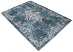 Wilton Rug - Santi (blue/beige) 12 Wilton Rug - Santi (blue/beige) -Viscose Rugs Shop puerta4.jpg