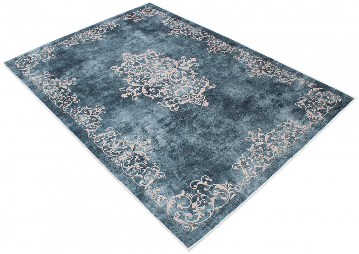Wilton Rug - Santi (blue/beige) 6 Wilton Rug - Santi (blue/beige) - Image 4