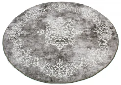 Round Rug - Santi (dark Grey/white) -Viscose Rugs Shop puerta41.jpg