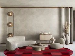 Round Rug - Samadet (röd) -Viscose Rugs Shop rod2a .jpg