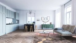 Wilton Rug - Brendola (pink/grey/gold) -Viscose Rugs Shop room1 10.jpg