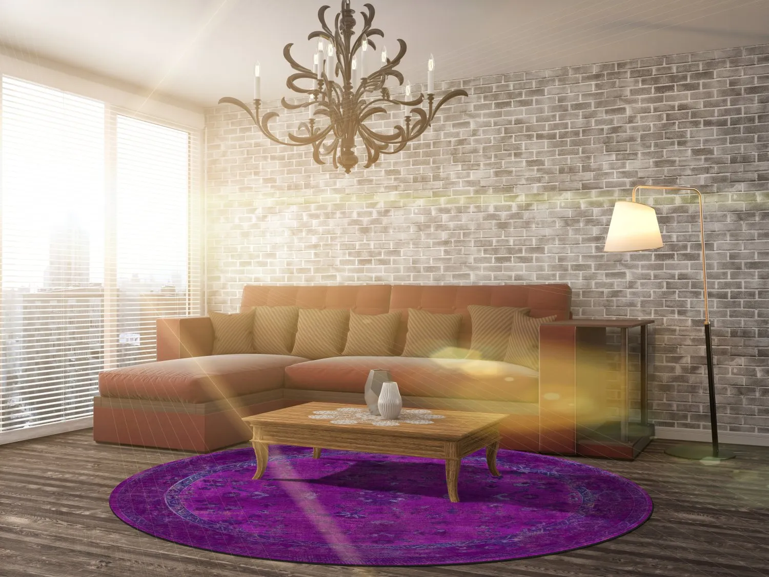 Round Rug - Gombalia (pink) 4 Round Rug - Gombalia (pink) - Image 2