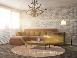 Round Rug - Lorenzo (brown/gold) -Viscose Rugs Shop room1 44 lorenzo.jpg