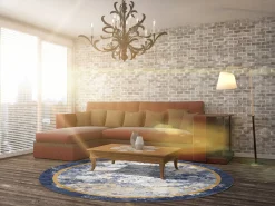 Round Rug - Peri (blue/multi) -Viscose Rugs Shop room1 89 peri.jpg