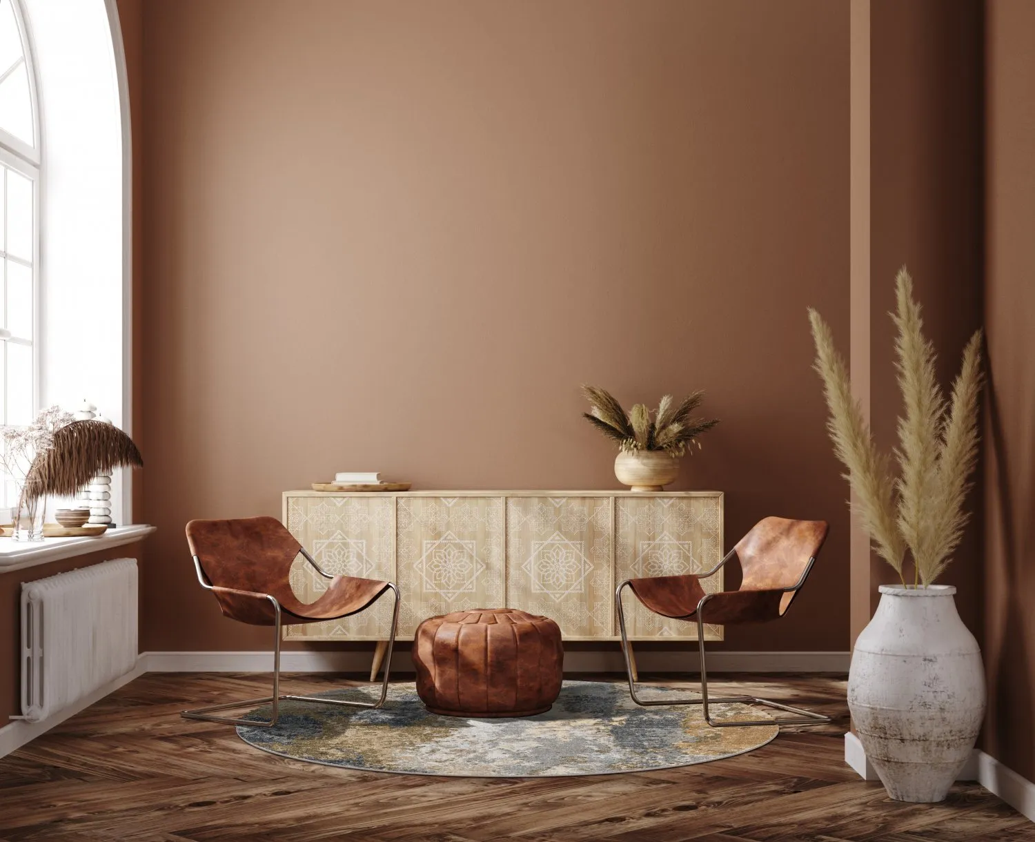 Round Rug - Travale (grey/multi) 4 Round Rug - Travale (grey/multi) - Image 2