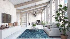 Wilton Rug - Douz (blue) -Viscose Rugs Shop room3 64.jpg