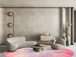 Round Rug - Perugia (rosa) -Viscose Rugs Shop rosa1a .jpg 1