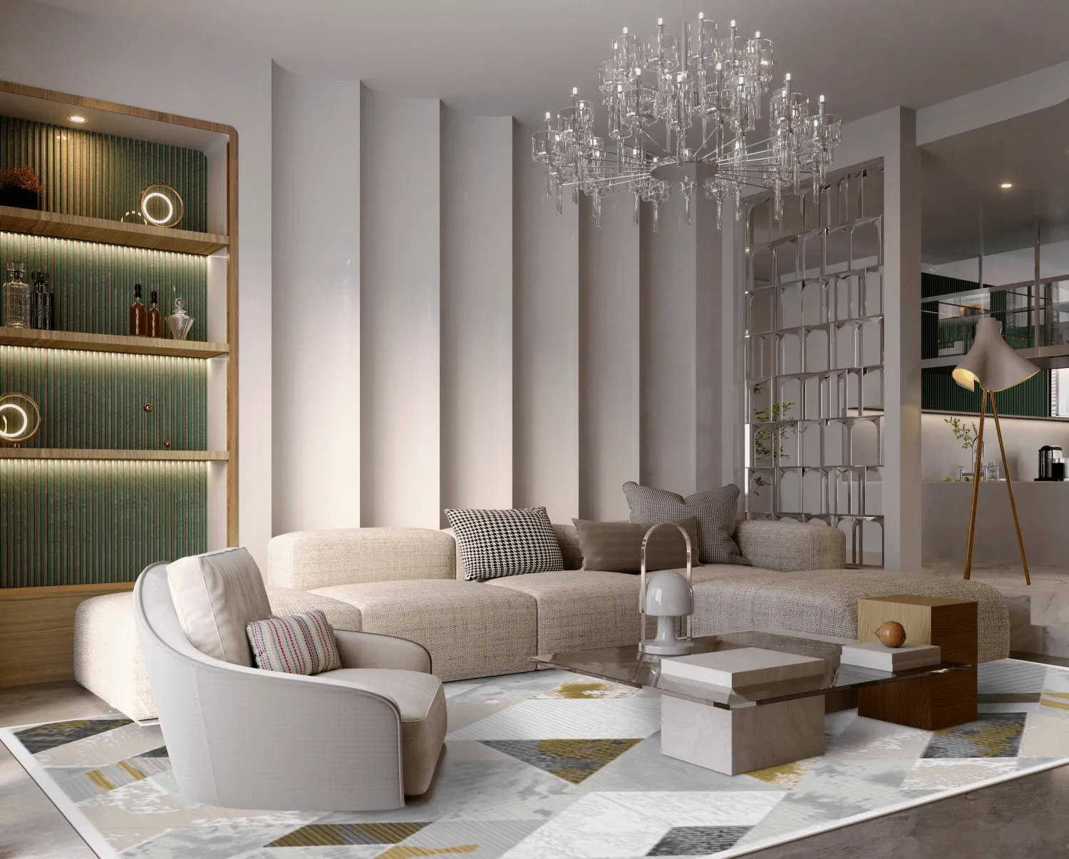 Wilton Rug - Samos (grey/multi) 4 Wilton Rug - Samos (grey/multi) - Image 2