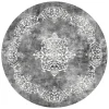 Round Rug - Santi (dark Grey/white)