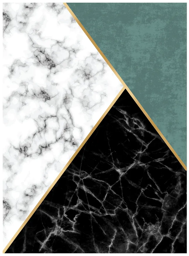 Wilton Rug - Savino (black/white/green) 3 Wilton Rug - Savino (black/white/green)