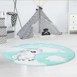 Childrens Rugs - Bueno Ponny (turquoise) -Viscose Rugs Shop screenshot 2019 06 12kinderteppichmiteinhornbuenokids1450mintflachflor teppichmitsternen3.png