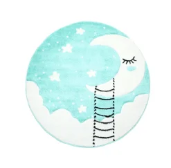Childrens Rugs - Bueno Moon Round (turquoise)