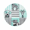 Childrens Rugs - Bueno Animals Round (turquoise)