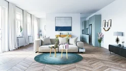 Round Rug - Shade (turquoise) -Viscose Rugs Shop shade green01 ka5395 01rr 1a.jpg