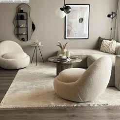 Wilton Rug - Art Silk (light Grey/beige) -Viscose Rugs Shop styleby isaolsen artsilskljusgrabeige.jpg
