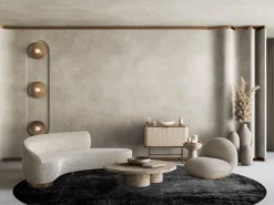 Round Rug - Lynton (svart) -Viscose Rugs Shop svart1b .jpg 1