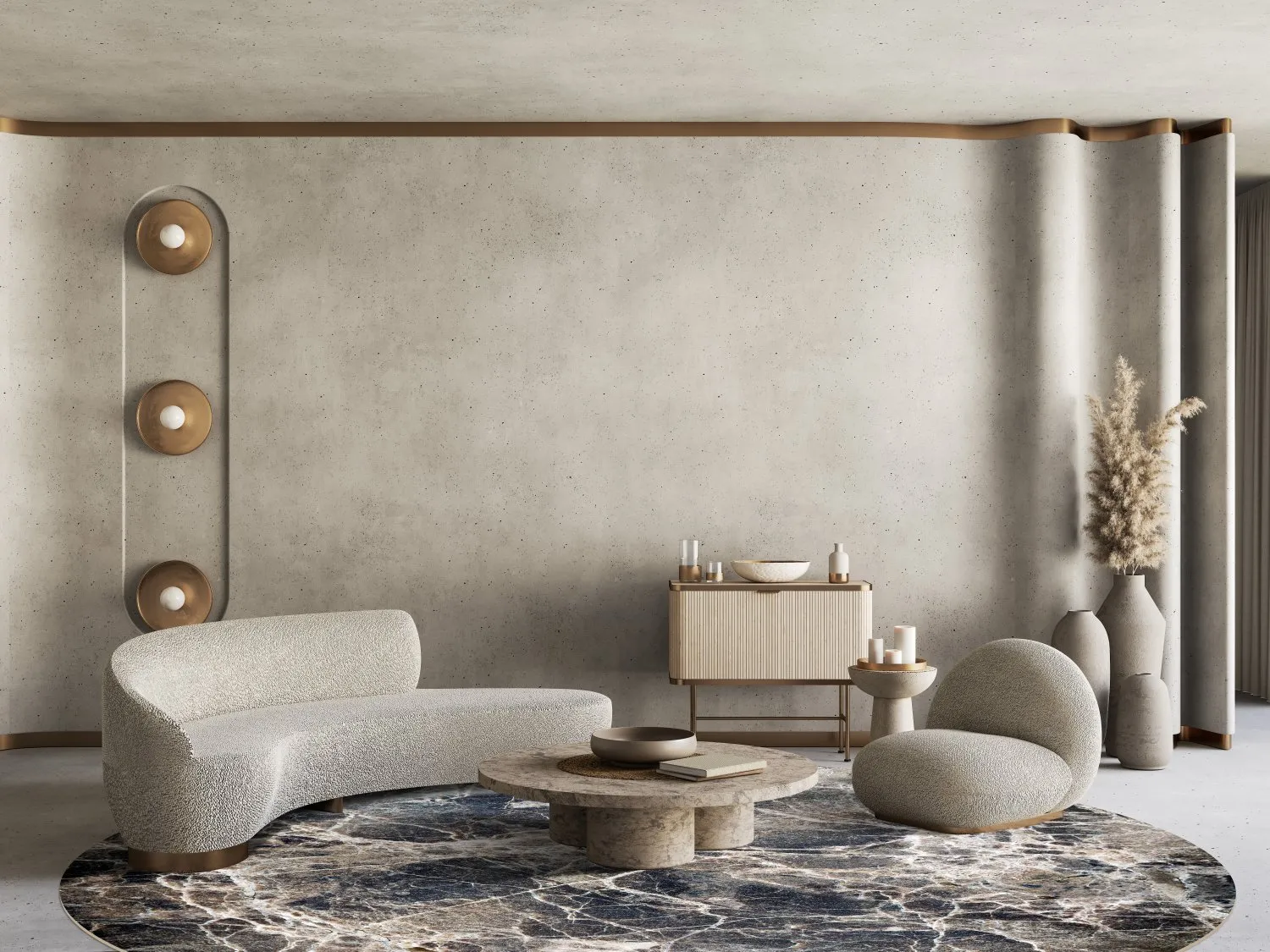 Round Rug - Marly (svart) 5 Round Rug - Marly (svart) - Image 3