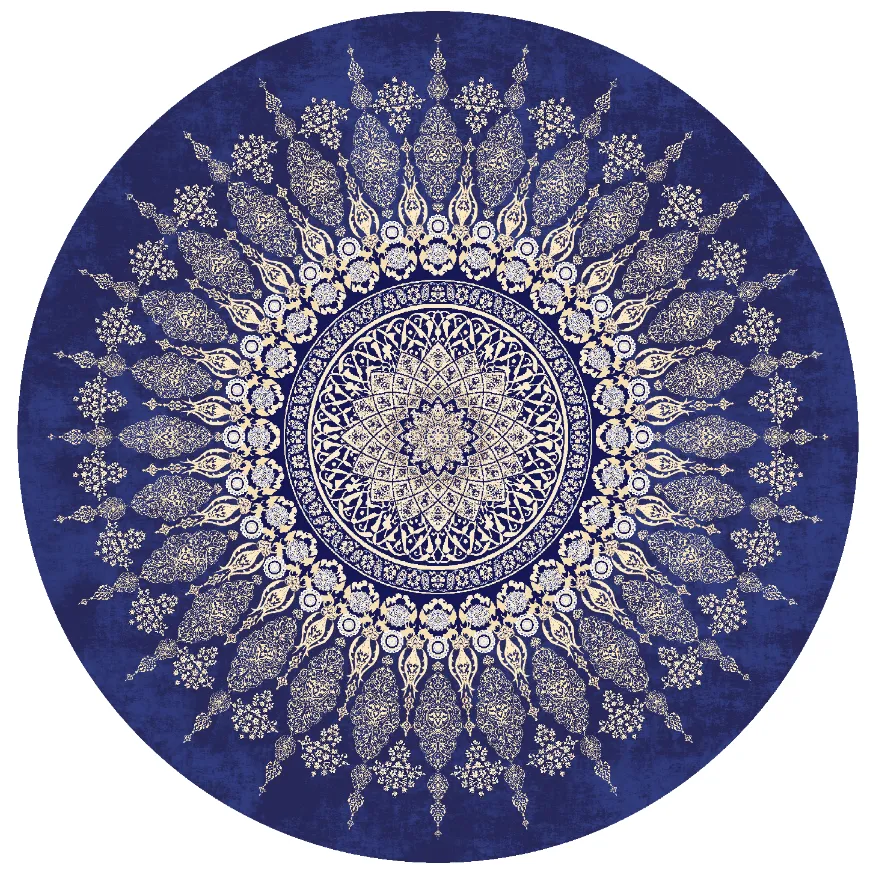 Round Rug - Sandrigo (blue/beige) 3 Round Rug - Sandrigo (blue/beige)