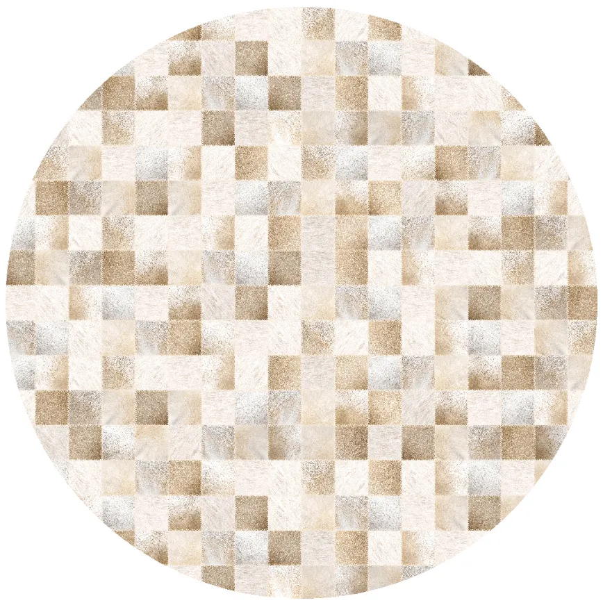Round Rug - Trapani (beige/white) 3 Round Rug - Trapani (beige/white)