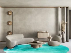 Round Rug - Jolie (turkos) -Viscose Rugs Shop turkos16a .jpg 1