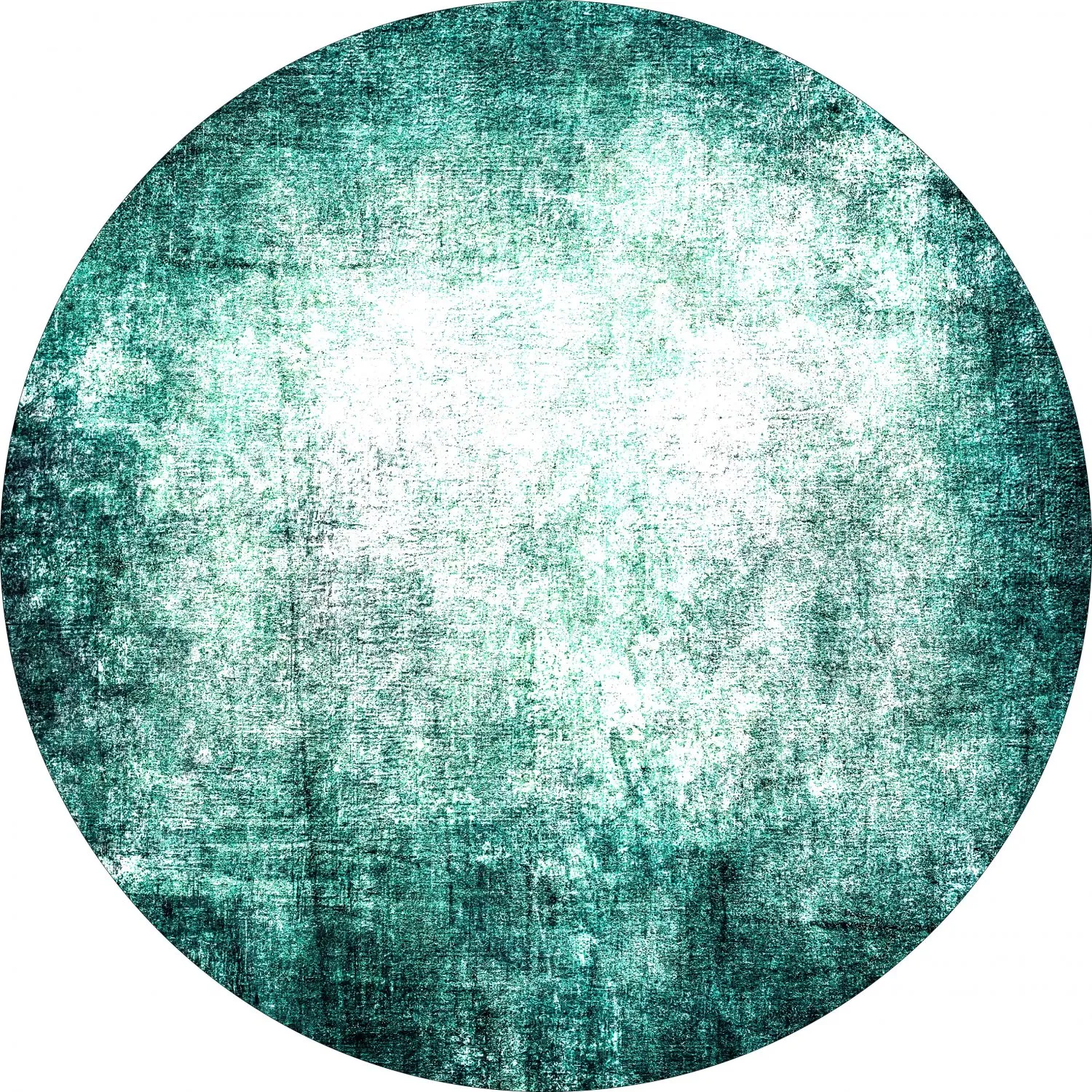 Round Rug - Ecole (turkos) 3 Round Rug - Ecole (turkos)