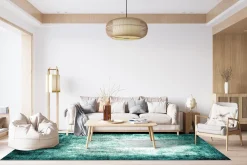 Wilton Rug - Ecole (turkos) -Viscose Rugs Shop turkos3b .jpg 1