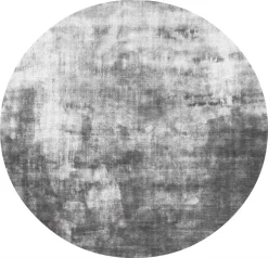 Front Page 27 Round Rug - Jodhpur Special Luxury Edition Viscose (grey)