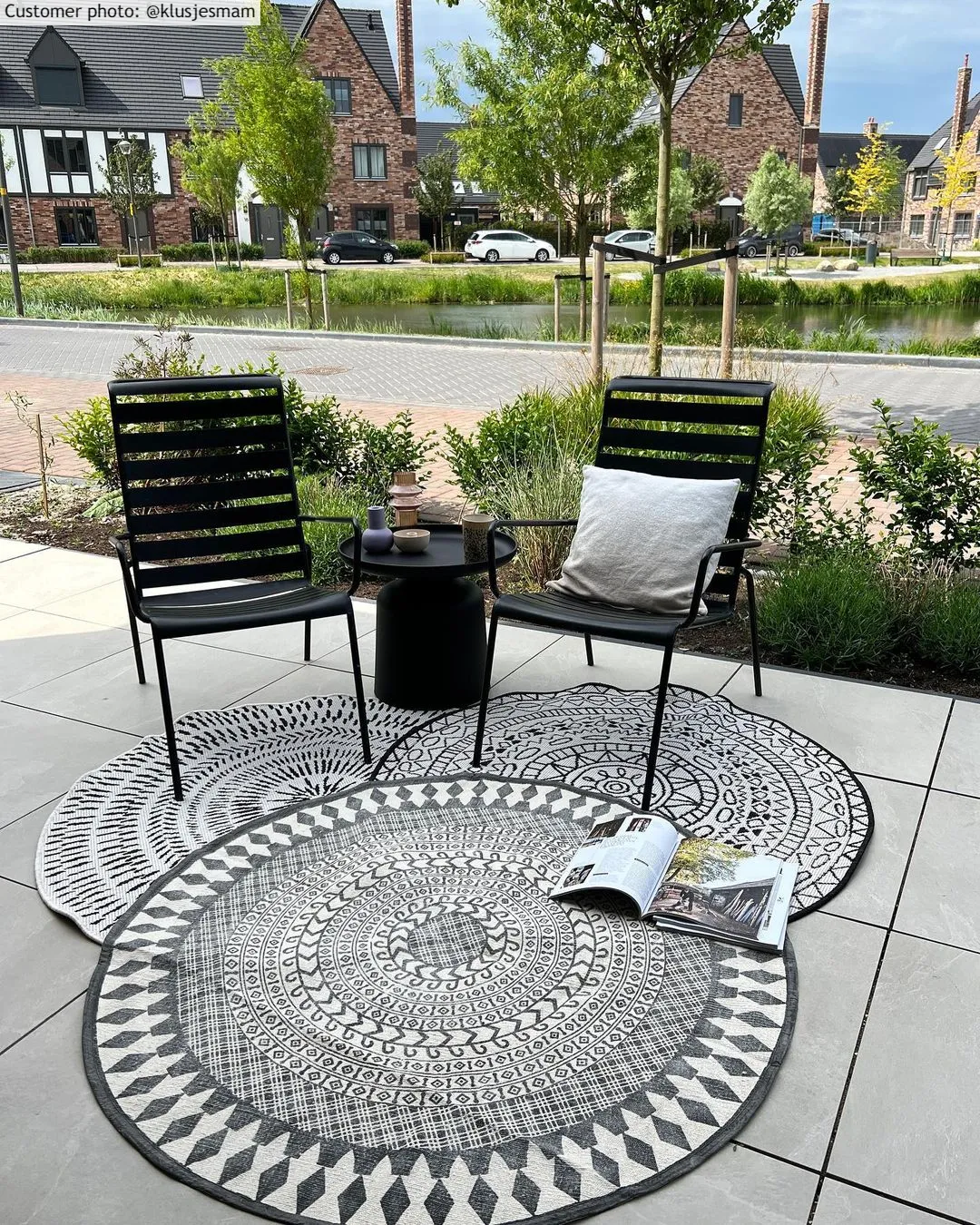 Round Rug - Brussels Night (grey) 7 Round Rug - Brussels Night (grey) - Image 5