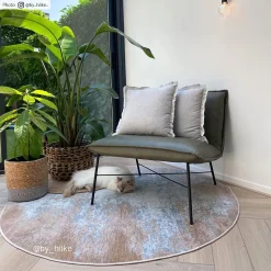 Round Rug - Zarzi (beige) -Viscose Rugs Shop zarzi beige.jpg